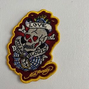 Ed Hardy Love Kills Slowly Iron on Patch Appliqué Embroidered Sewing (Small )